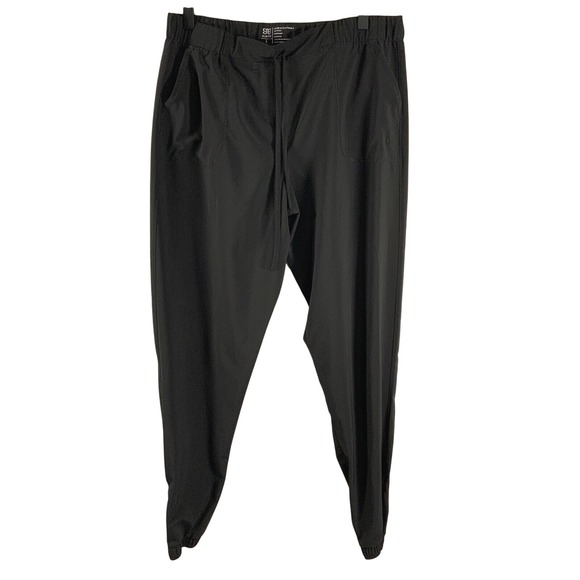 Albion Womens Jetsetter Joggers LT Black Drawstring Pull On Comfy Travel Casual - Picture 1 of 11